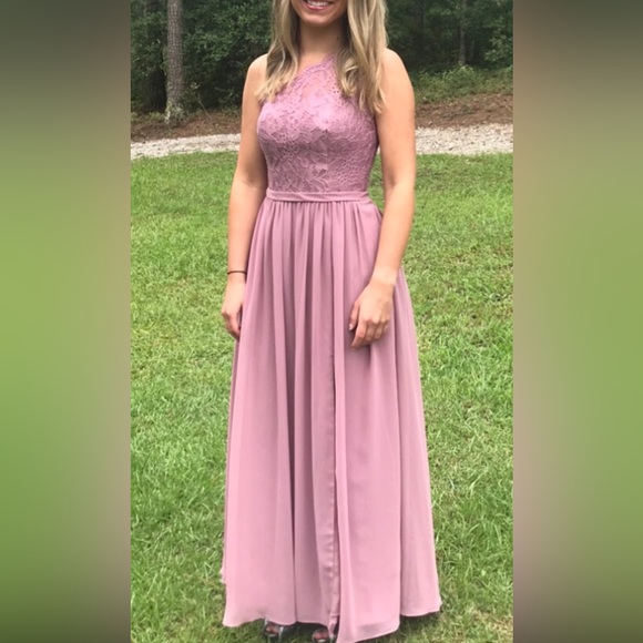 Azazie Dresses & Skirts - Azazie vintage mauve one shoulder dress